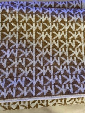 Michael Kors Brown and Cream Monogram Crewneck Sweater